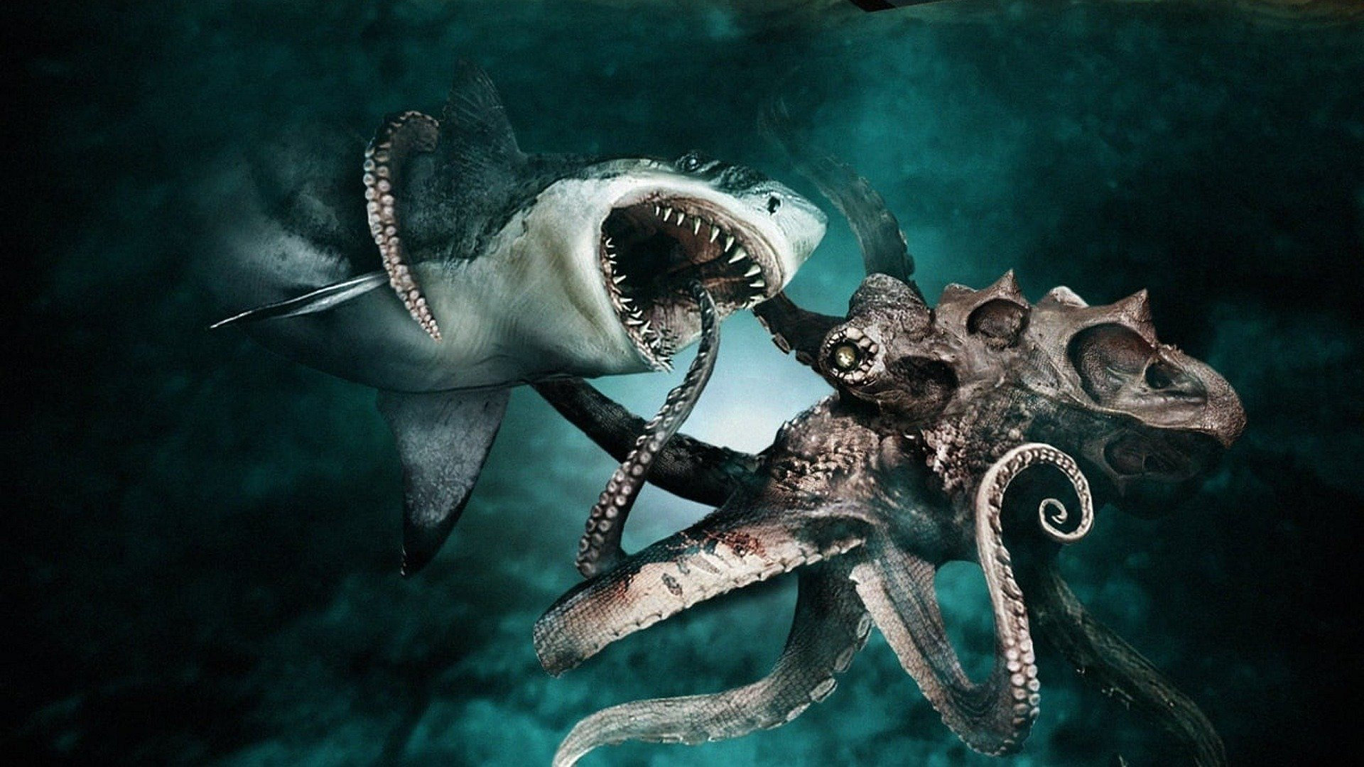 Mega Shark VS Giant Octcopus