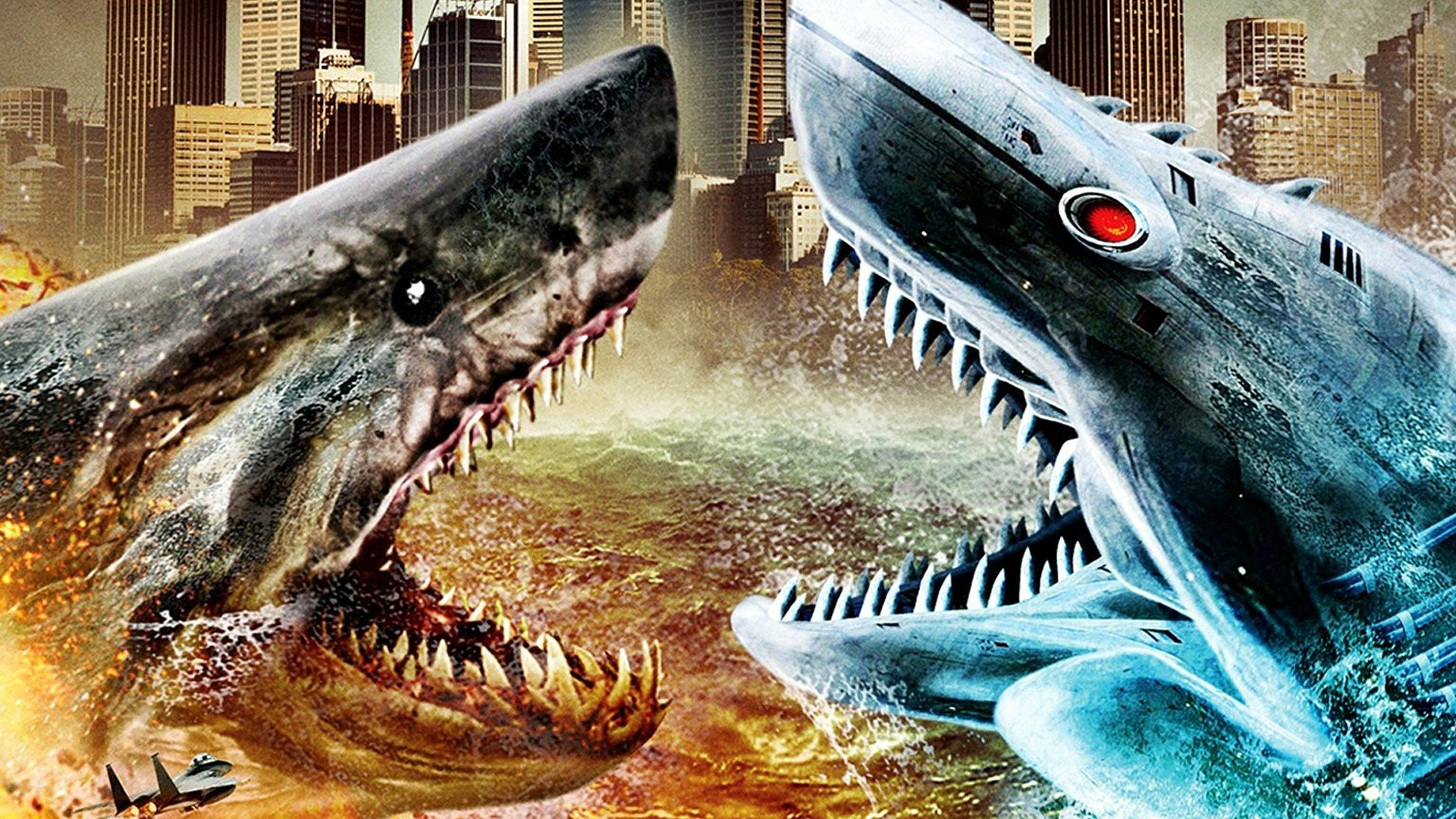 Mega Shark vs Mecha Shark